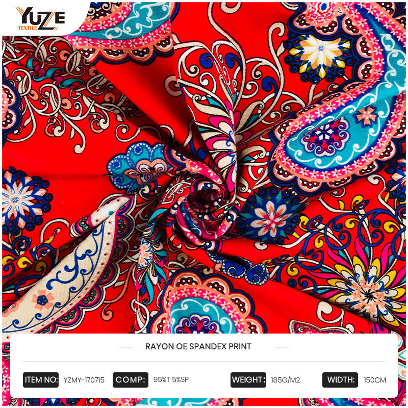 YZMY-170715 RAYON OE spandex tryck