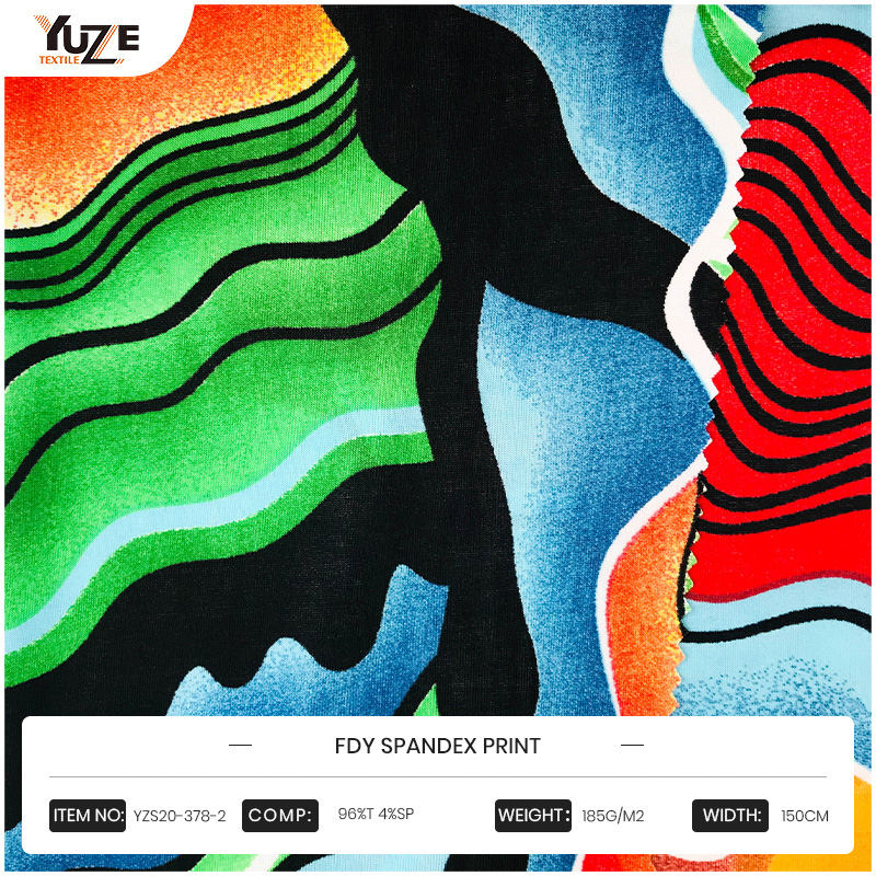 YZS20-378-2 FDY spandex tryck YZS20-378-2 FDY spandex tryck
