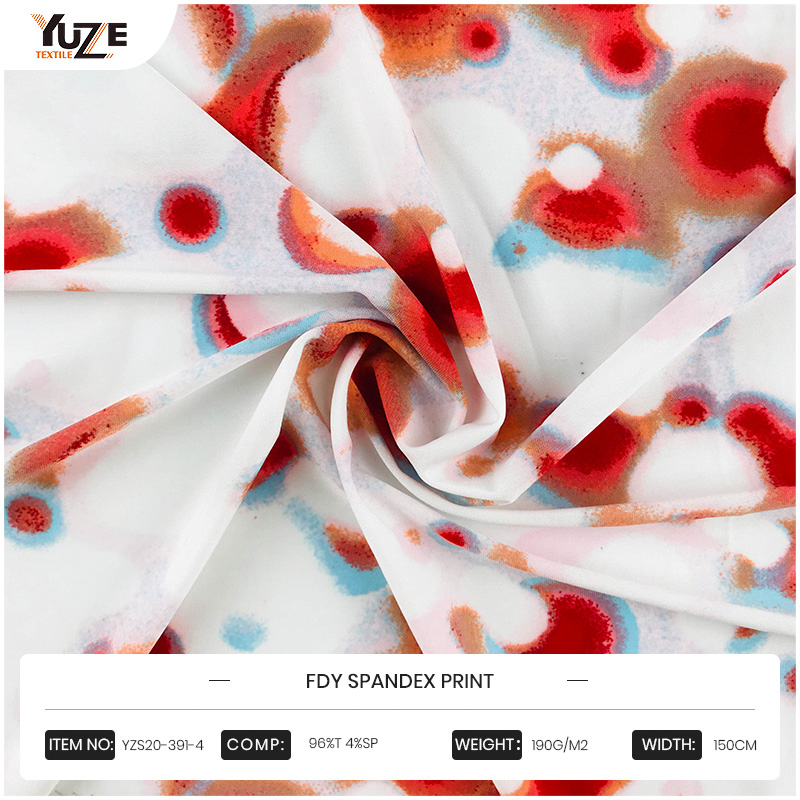 YZS20-391-4 FDY spandex tryck YZS20-391-4 FDY spandex tryck