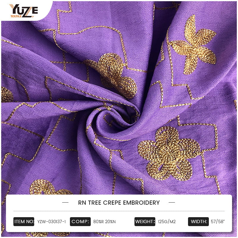 YZW-030137-1 RN Tree Crepe broderi