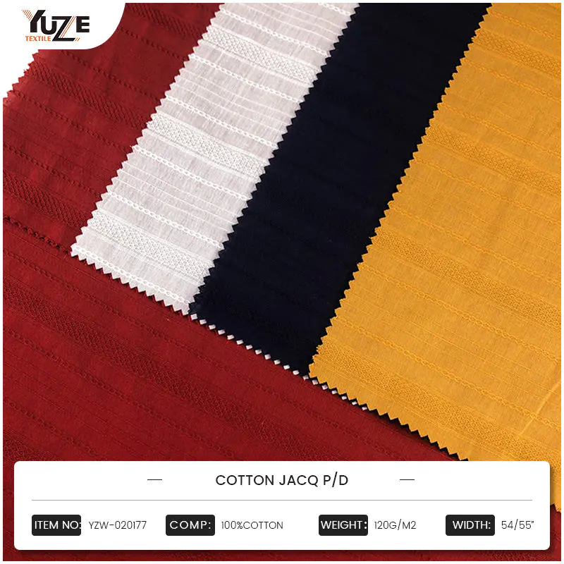 YZW-020177 Cotton Jacq PD Jacquard Technology: The Perfect Fusion of Weaving and Art